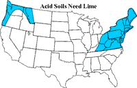 Acid Soils Need Line Map